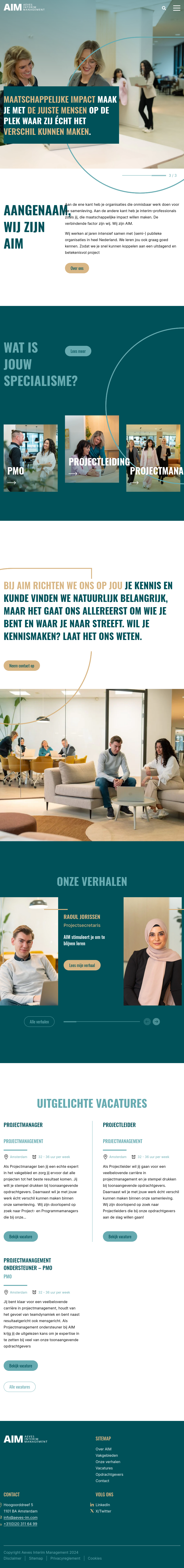 Aeves Interim Management Homepagina