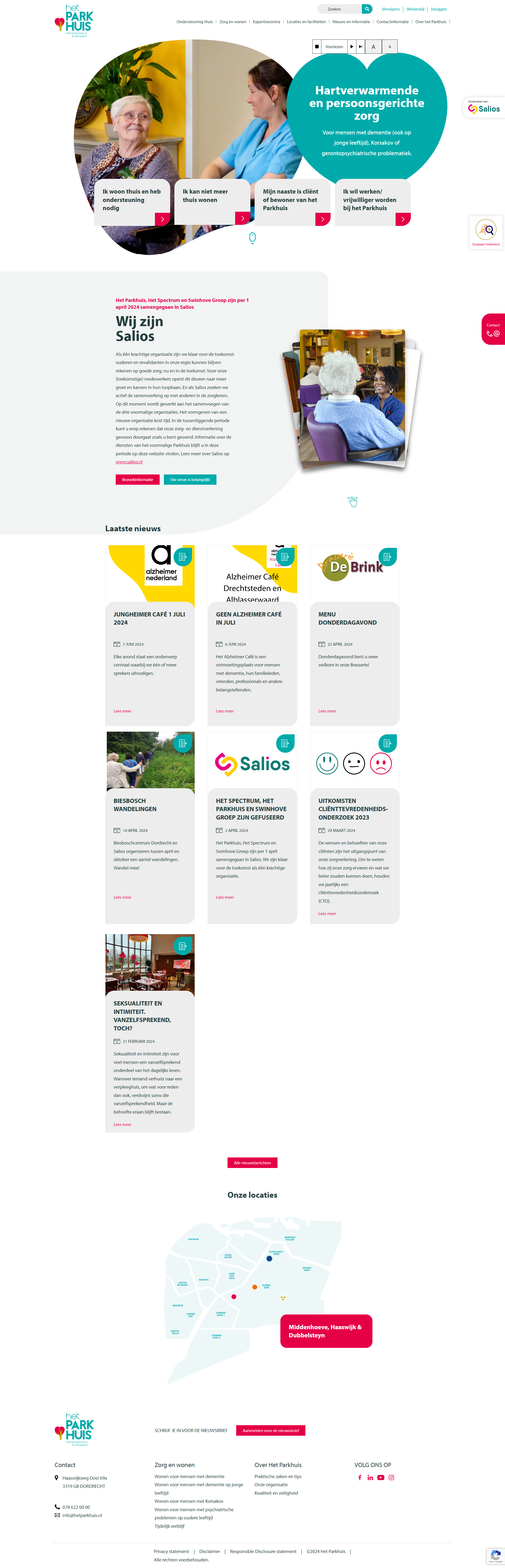 Het parkhuis Website