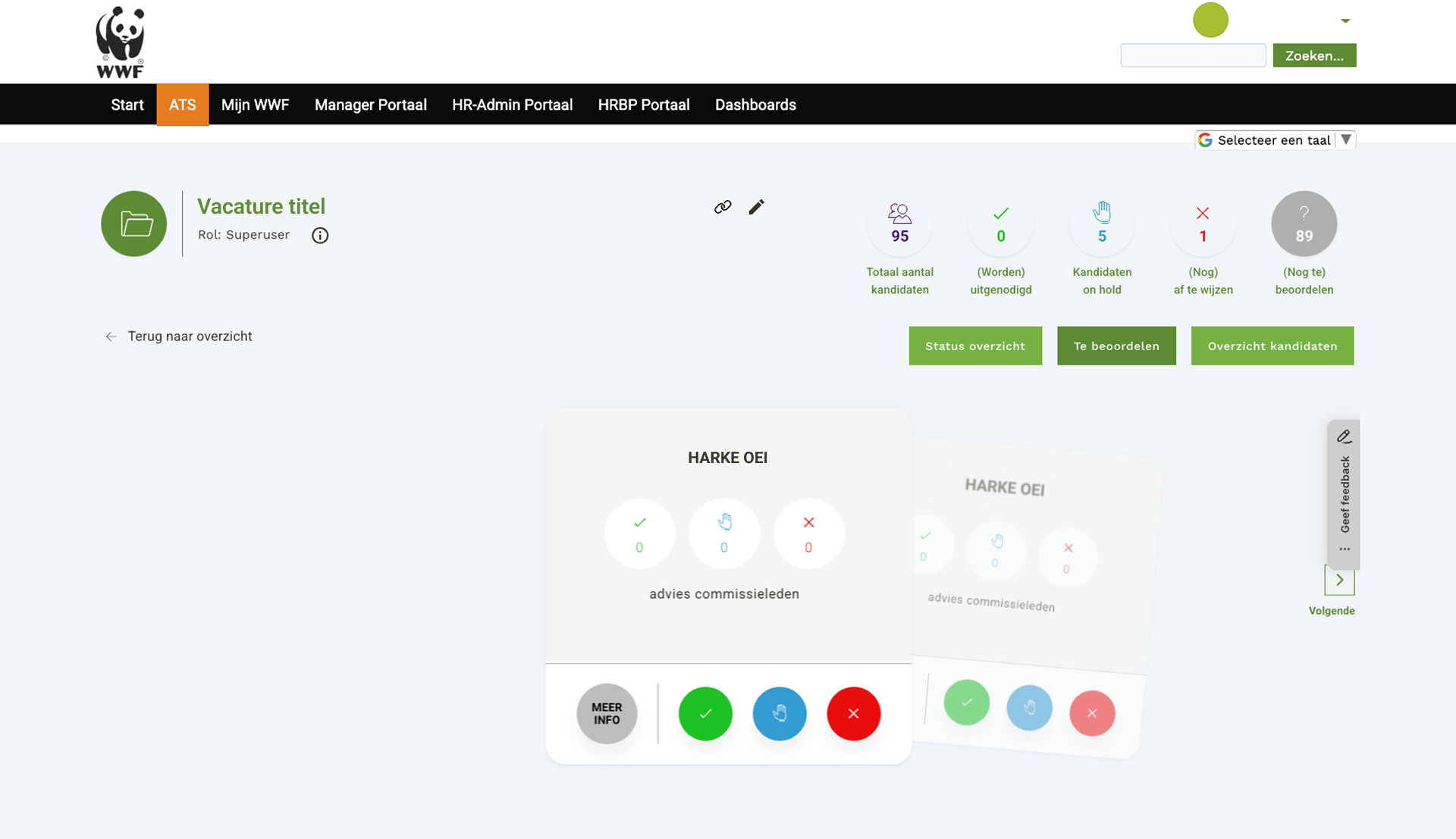 Sollicitanten-overzicht